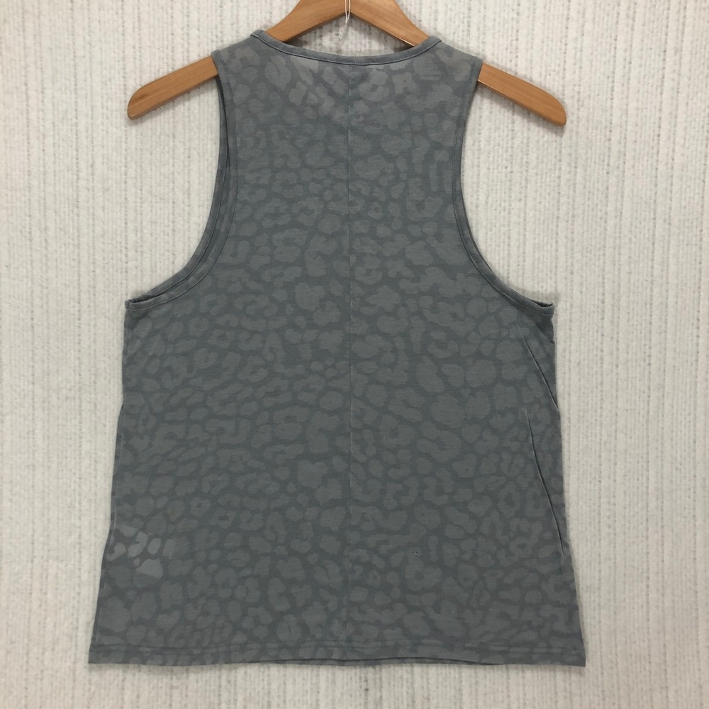 Nike Pro Dri-FIT Tank Top Womens Small Gray Leopard Print Racerback Workout Tee - Picture 6 of 8